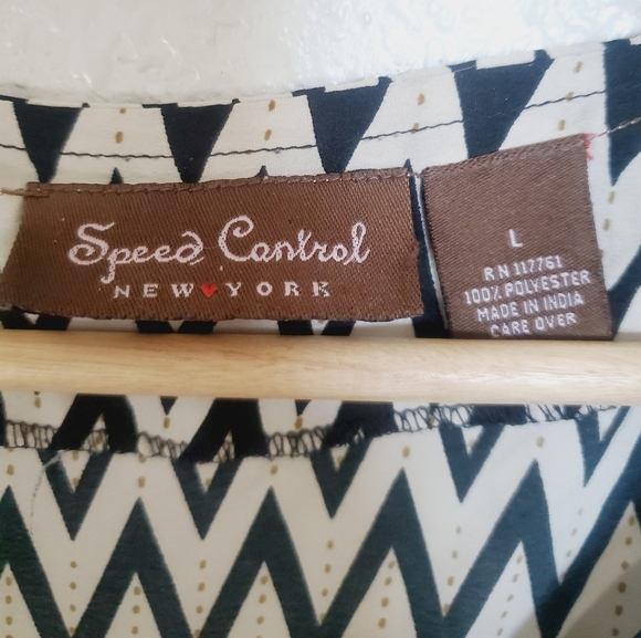 💚5/$25 Speed Control Chevron Print Elastic Waist Sleeveless Dress Size Large - Picture 4 of 4